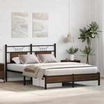 vidaXL Cadre de lit sans matelas chêne marron 140x190 cm