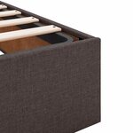 vidaXL Cadre de lit avec matelas avec matelas 2 Pièces Tan tissu
