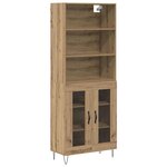 vidaXL Haut Armoire 2 Pièces Chêne artisanal Bois d'ingénierie
