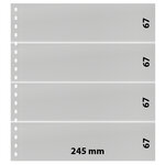 Feuilles de classement Omnia Lindner à 4 bandes pour timbres-poste. Fond - Blanc
