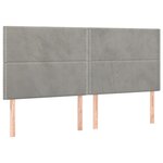 vidaXL Cadre de lit avec tête de lit Gris clair 160x200 cm Velours