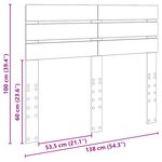 vidaXL Tête de lit Gris Sonoma 135 cm Bois d'ingénierie