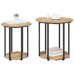 vidaXL Ensemble de tables d'appoint 2 pc Marron 50 x 50 x 50 5 cm
