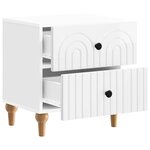 vidaXL Cabinet de chevet 2 Pièces Blanc brillant 43 x 34 5 x 48 cm