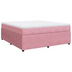 vidaXL Sommier à lattes de lit avec matelas Rose 180x200 cm Velours