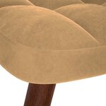 vidaXL Chaise de relaxation avec tabouret Marron Velours