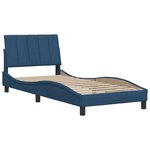 vidaXL Cadre de lit sans matelas bleu 80x200 cm tissu