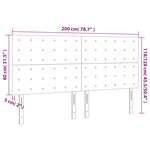 vidaXL Tête de lit Crème 200x5x118/128 cm Similicuir