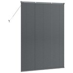 vidaXL Store de Fenêtre avec des rideaux Manuel Gris foncé Aluminium