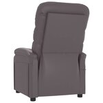 vidaXL Fauteuil de massage Gris Similicuir