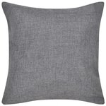 vidaXL Housses de coussin 4 Pièces Aspect de lin Anthracite 50x50 cm