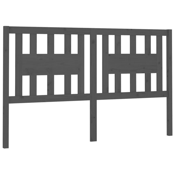 vidaXL Tête de lit Gris 186x4x100 cm Bois massif de pin