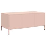 vidaXL Table basse rose 101 5x50x43 5 cm acier laminé à froid