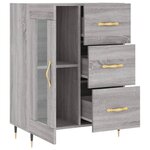 vidaXL Buffet sonoma gris 69 5x34x90 cm bois d'ingénierie