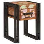 vidaXL Table d'appoint 30 x 30 x 40 cm Bois recyclé massif et métal