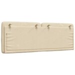 vidaXL Coussin de tête de lit crème 140 cm tissu