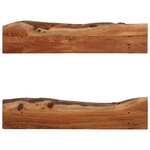 vidaXL Étagères murales 2 Pièces 90x20x18 cm Bois d'acacia massif