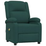 vidaXL Fauteuil électrique de massage Vert foncé Tissu