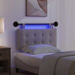 vidaXL Tête de lit suspendue Taupe Tissu