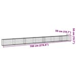 vidaXL Panier gabion avec couvercle 700x50x50 cm fer galvanisé