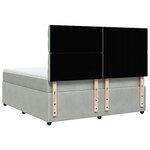 vidaXL Sommier à lattes de lit et matelas Gris clair 180x200cm Velours