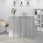 vidaXL Bureau de réception sonoma gris 135x50x103 5 cm bois ingénierie
