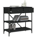 vidaXL Table console noir 75x34 5x75 cm bois d'ingénierie
