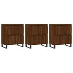 vidaXL Buffets 3 Pièces Chêne marron Bois d'ingénierie