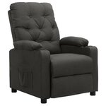 vidaXL Fauteuil Gris foncé Tissu