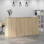 vidaXL Bureau réception chêne sonoma 200x50x103 5 cm bois d'ingénierie
