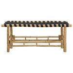 vidaXL Banc de jardin 110 x 38 x 40 cm Bambou Naturel Rectangulaire