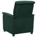 Vidaxl fauteuil électrique de massage vert foncé tissu