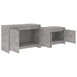 Vidaxl meuble tv gris béton 146 5x35x50 cm aggloméré