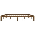 vidaXL Cadre de lit Marron miel Bois de pin massif 200x200 cm