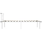 vidaXL Cadre de lit Blanc Métal 90x200 cm