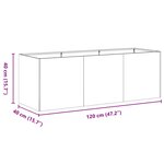 vidaXL Jardinière 120x40x40 cm acier inoxydable