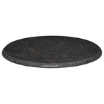 vidaXL Dessus de table Noir Ø60x2 5 cm Marbre