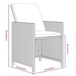 vidaXL Ensemble à dîner de jardin coussins 15 Pièces Résine tressée Beige