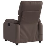 vidaXL Fauteuil de massage inclinable électrique marron similicuir