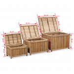 vidaXL Boîte de rangement 3 Pièces Bambou