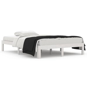 vidaXL Cadre de lit sans matelas blanc 135x190 cm