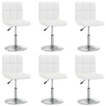 vidaXL Chaises à manger lot de 6 blanc similicuir