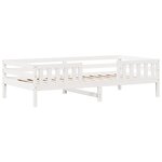 vidaXL Cadre de lit sans matelas blanc 75x190 cm bois de pin massif