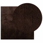 vidaXL Tapis de surface Carré HUARTE Marron 200 x 200 cm Polyester
