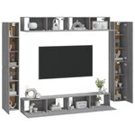 vidaXL Ensemble de meubles TV 8 Pièces Sonoma gris Bois d'ingénierie