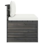 vidaXL Salon palette de jardin 3 Pièces avec coussins Bois de pin massif