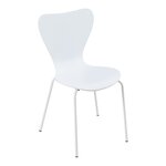 Lot de 4 chaises de salle à manger 80 x 48 x 45 5 cm moderne design robuste blanc 03_0009809