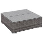 vidaXL Salon de jardin 6 Pièces avec coussins résine tressée gris