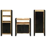 vidaXL Ensemble de mobilier de salle de bain avec étagère 3 Pièces