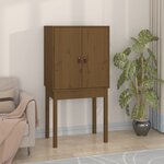vidaXL Buffet haut Marron miel 60x40x120 cm Bois massif de pin